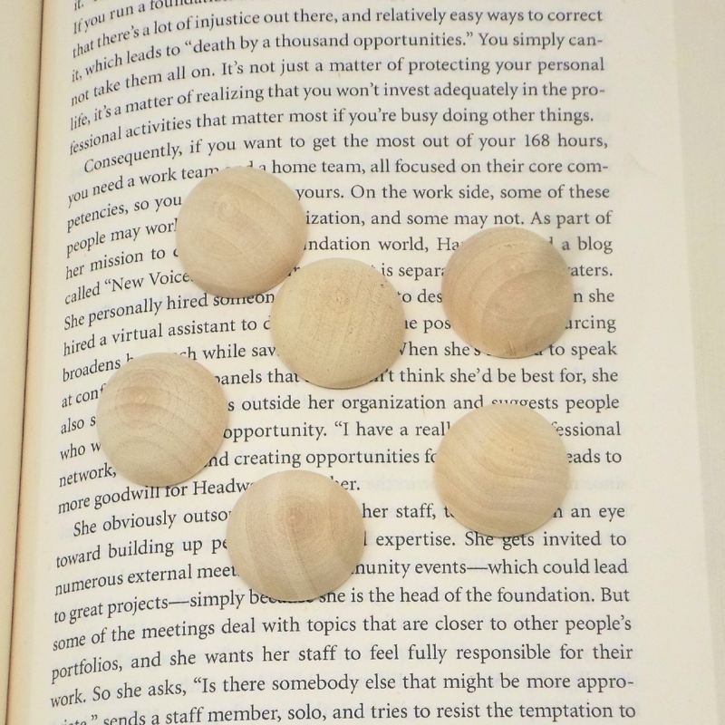 Atiladecor, Artesanato Lda – Großhandel Bastelzubehör – Halbkugel aus Holz, 2,5 cm Durchmesser2