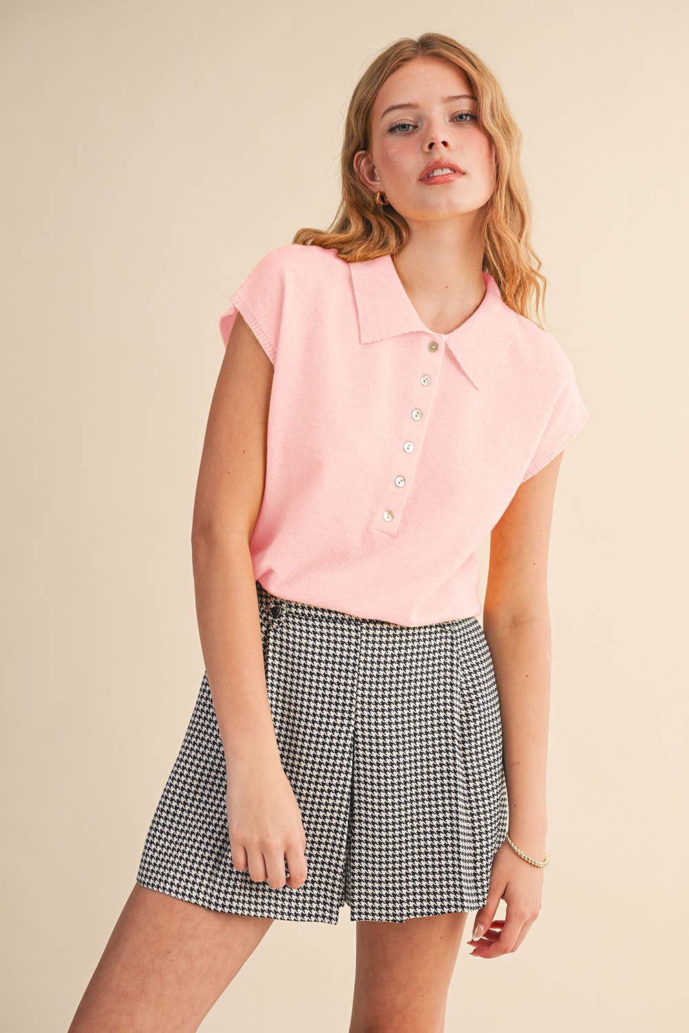 &MERCI – wholesale Tröjväst – Dam – ÄRMLÖS TRÖJA MED KRAGE MSW1123142