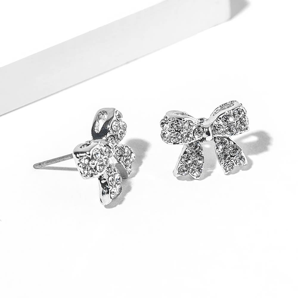 Sensibling Corp. - Vente Clous d'oreille - Boucles d'oreilles clous nœud en strass cristal35