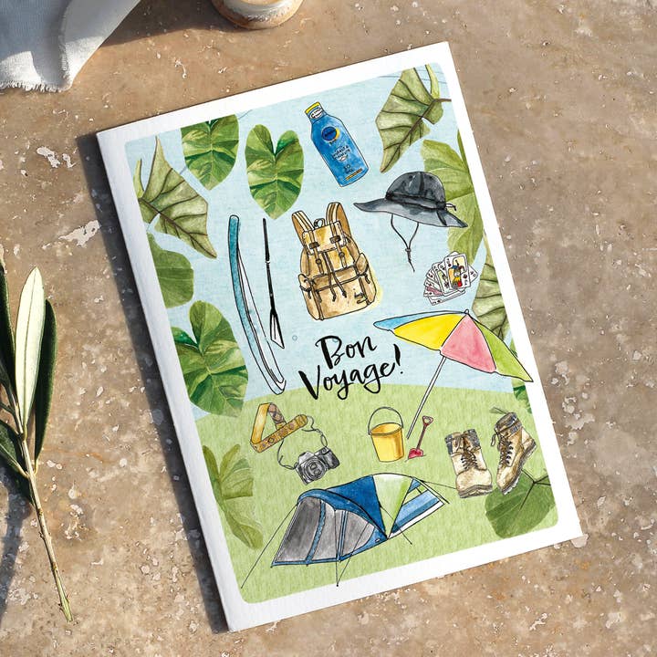 Bon Voyage A6 Karte für den Großhandel von feather.ink