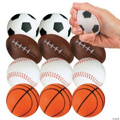 Fun Express - Wholesale Stress Relief Ball/Dough - REALISTIC SPORTS STRESS BALLS