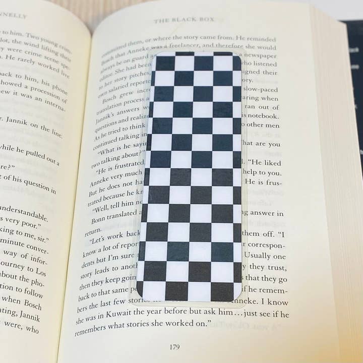 Checkered Laminated Bookmark for wholesale by Kailex Boutique Wholesale