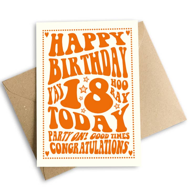 Cloud Cuckoo Design - Wholesale Birthday Card - Happy Birthday 18 Today 18th Birthday Card