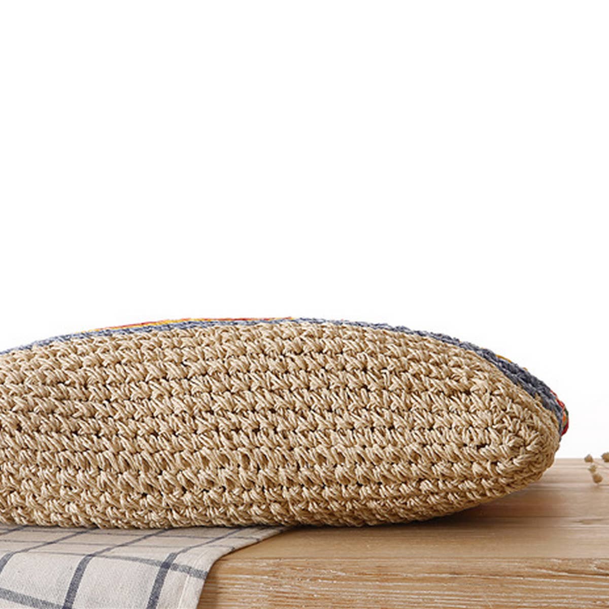 ACCITY - Wholesale Beach Bag - FOREST RAINBOW STRIPED STRAW SHOULDER BAG_CWAB201310