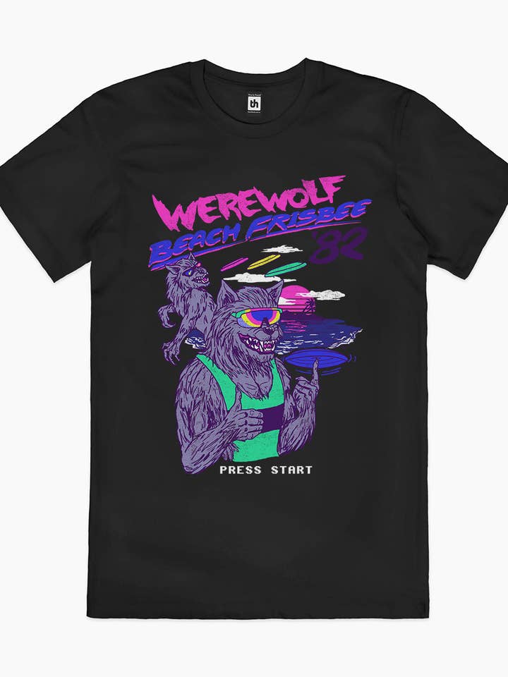 T-shirt à frisbee Werewolf Beach pour la vente par Threadheads