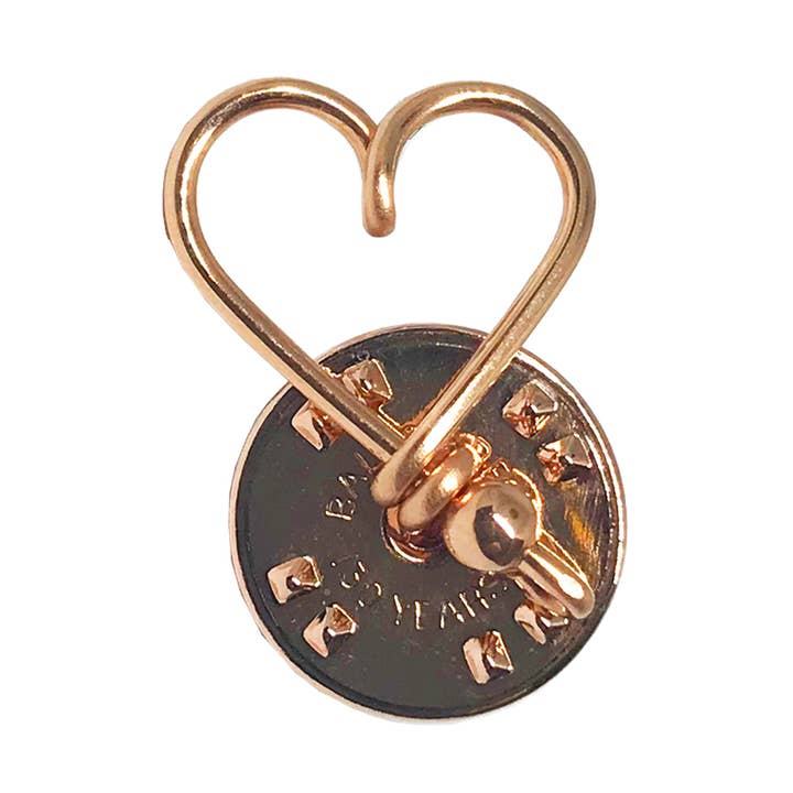 Pin's mon petit cœur goldfilled rose pour la vente par PADAM PADAM