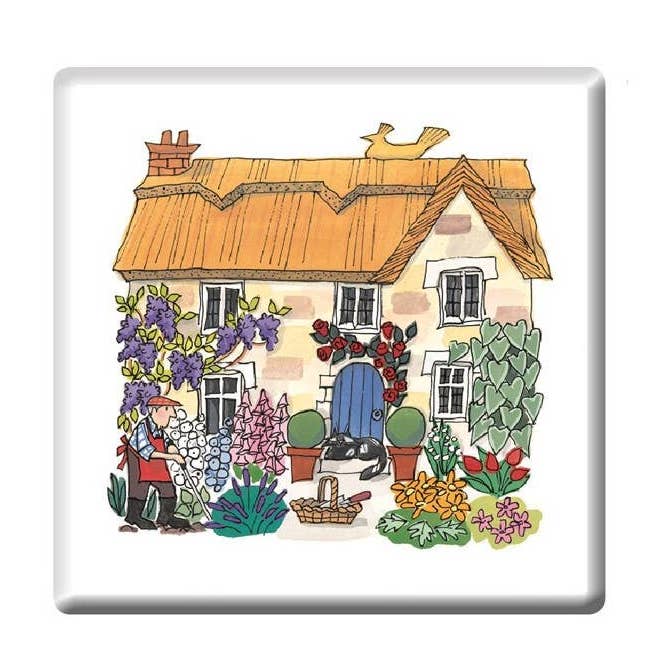 Cottage Garden Coaster for wholesale by Alison Gardiner US
