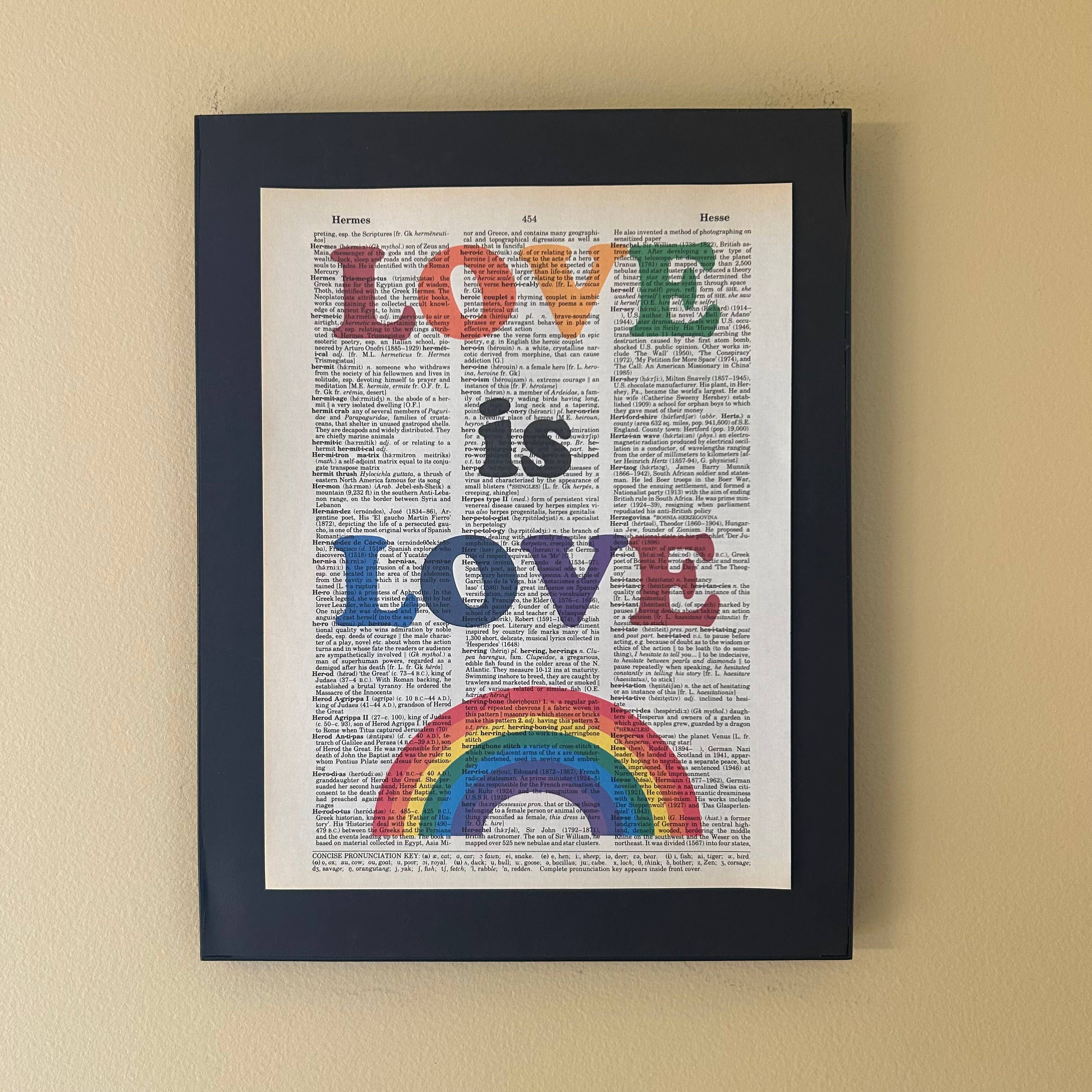 Bookish Birds - Wholesale Art Print - Love is Love | Dictionary Print | Vintage Book Art1