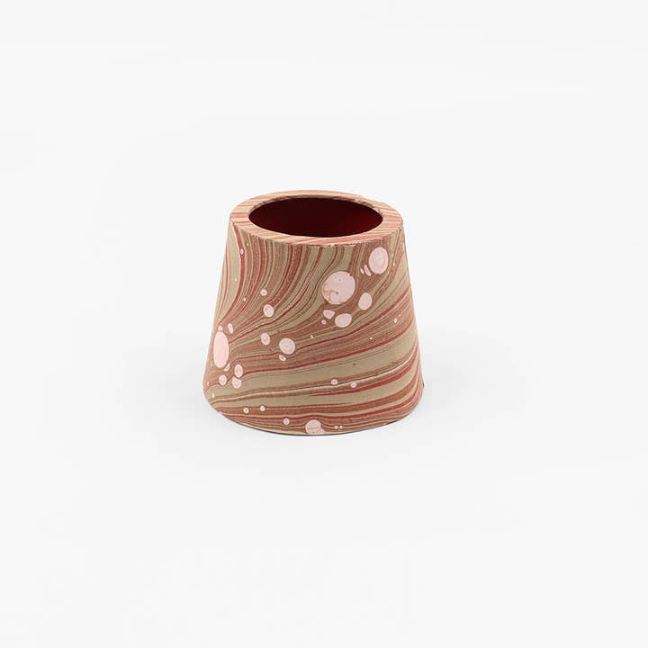 Craft Boat - Wholesale Lamp Shade - LAMPSHADE COVER - MARBLED FIRE WHIRL OCHRE