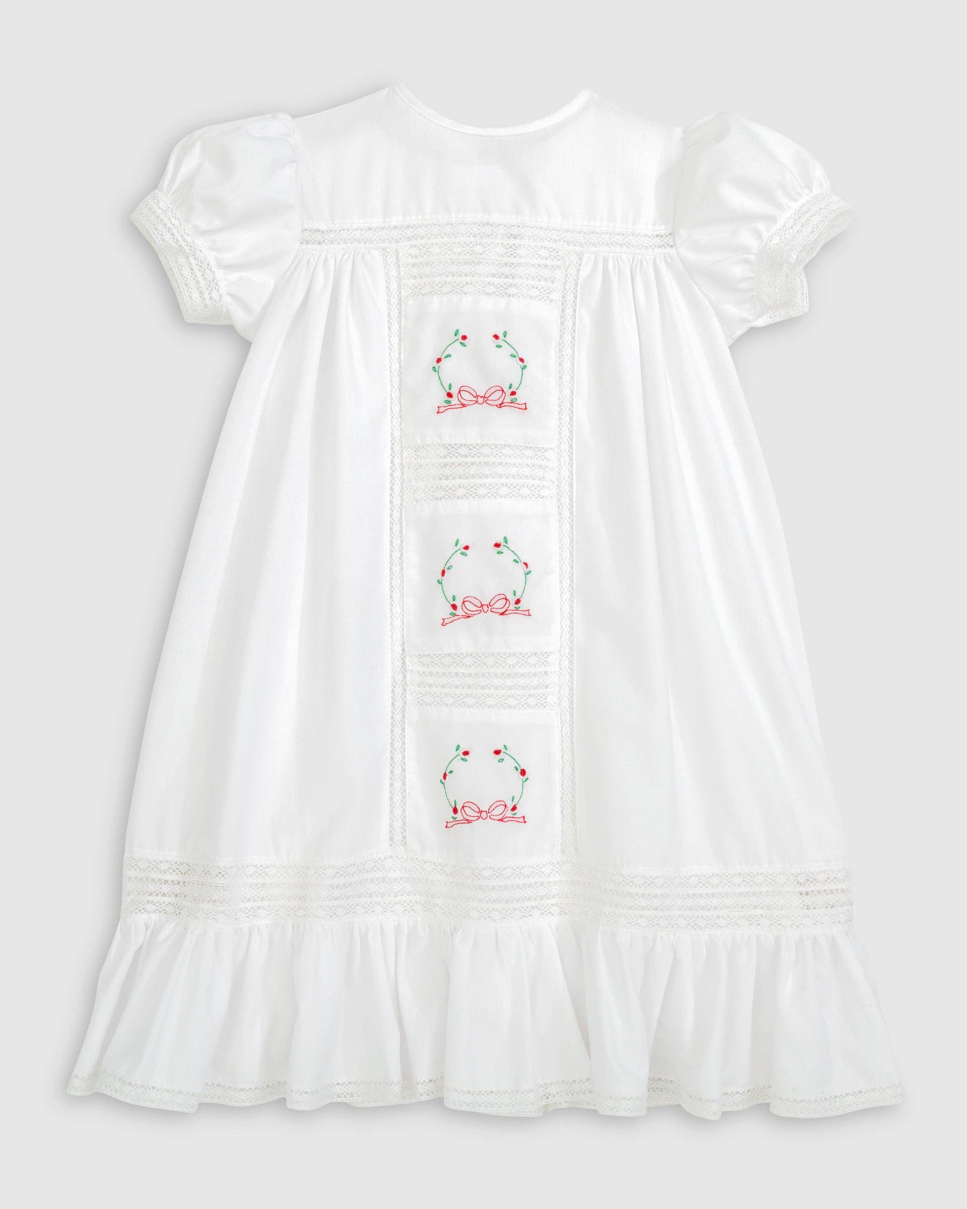 Posh Pickle - Wholesale Dress - Kids - Pemberley Holiday Christmas Hand Embroidered White Heirloom Portrait Dress6