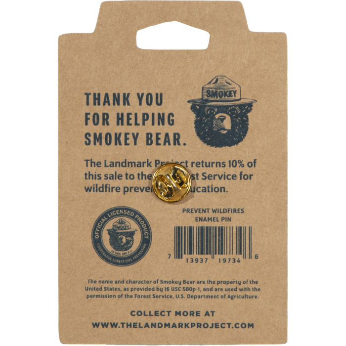 The Landmark Project – wholesale Lapel pin/button – Smokey Bear Postage Stamp Pin2