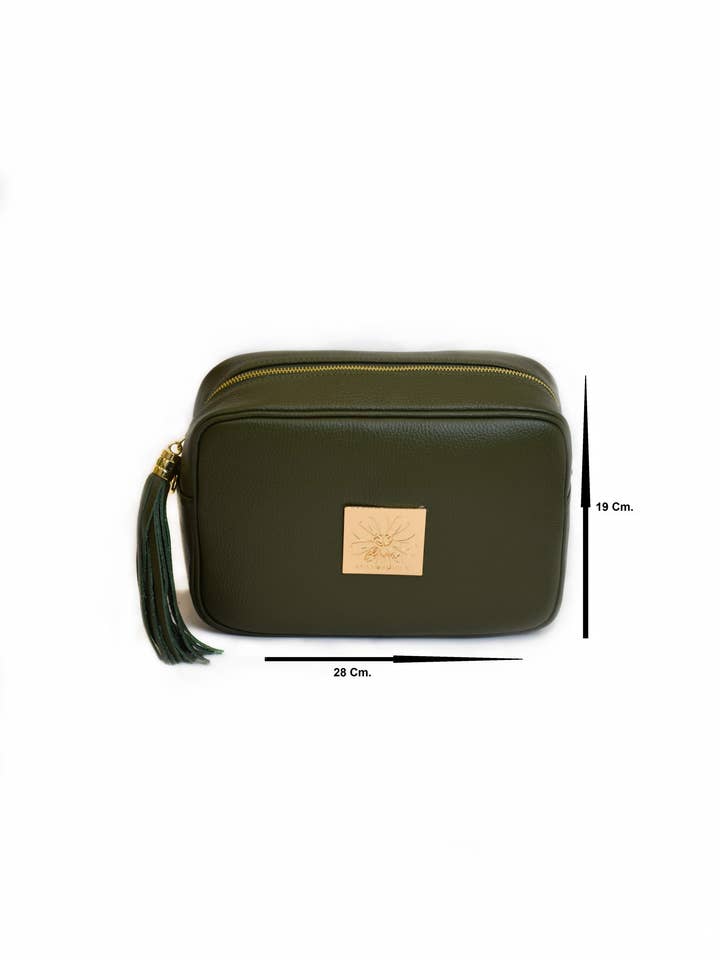 BB REG/VANLIG LÄDER CROSSBAG MED LOGOTYP PLATTA för wholesale av BB FLOWER