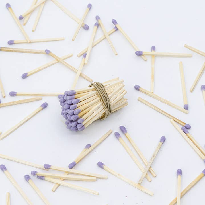 Chandler Studio - Venta al por mayor Cerillas - Cerillas con punta morada de 2 pulgadas, fósforos, a granel, sueltos, 100 unidades1