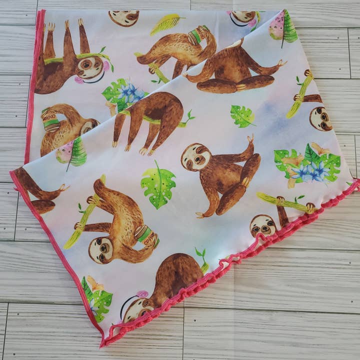 Morning Sloth Hair Towel for wholesale by The Nut 'n Bubs