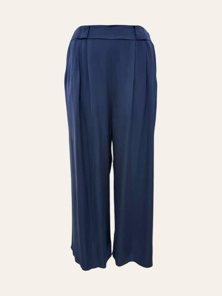 C'MELODIE - Wholesale Pants - Women's - Plus Size - Elegant Pleated Wide-Leg Pants3