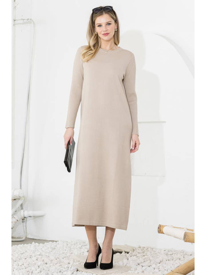 Joh Apparel - Wholesale Dress - Women's - Sandra Knitted Sweater Dress1