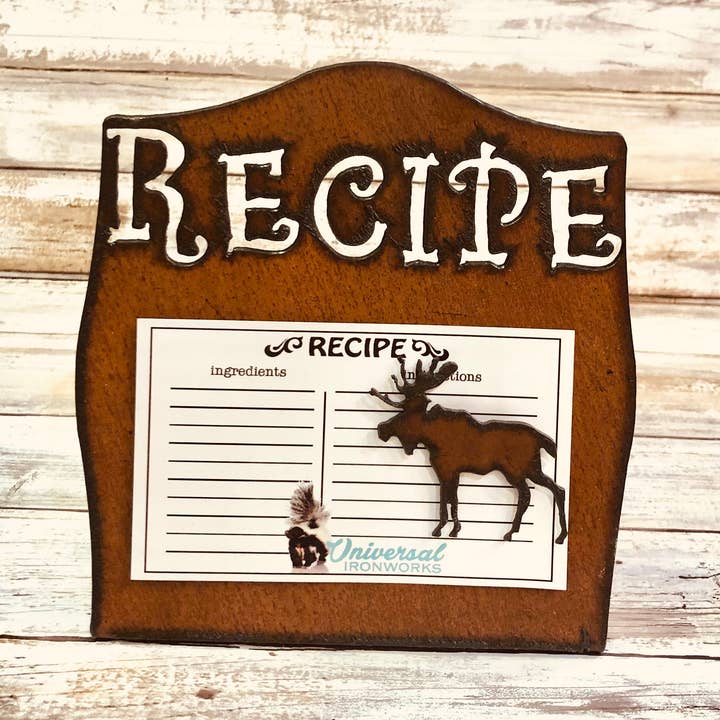 Universal Ironworks USA - Wholesale Recipe Stand - Recipe Card Holder with Moose Lodge Magnet0
