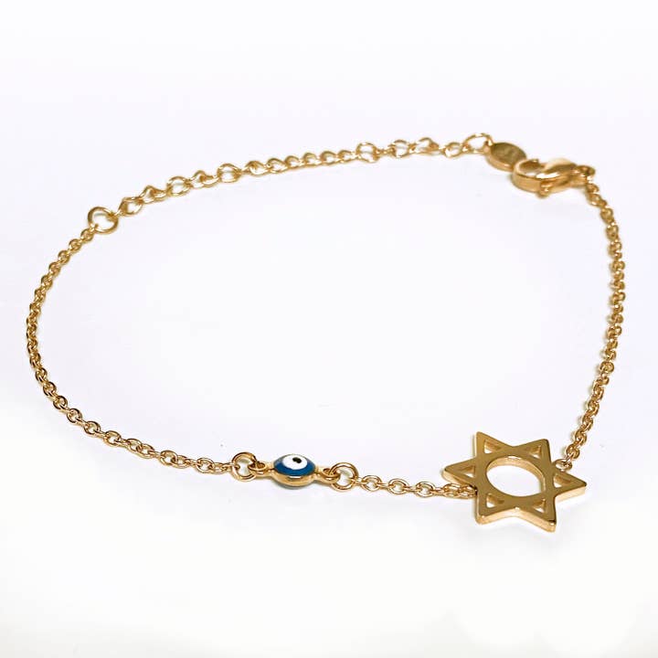 CLEARANCE-David's Star-Everyday Bracelet Rose,Yellow or Whit for wholesale by Liventi Jewelry