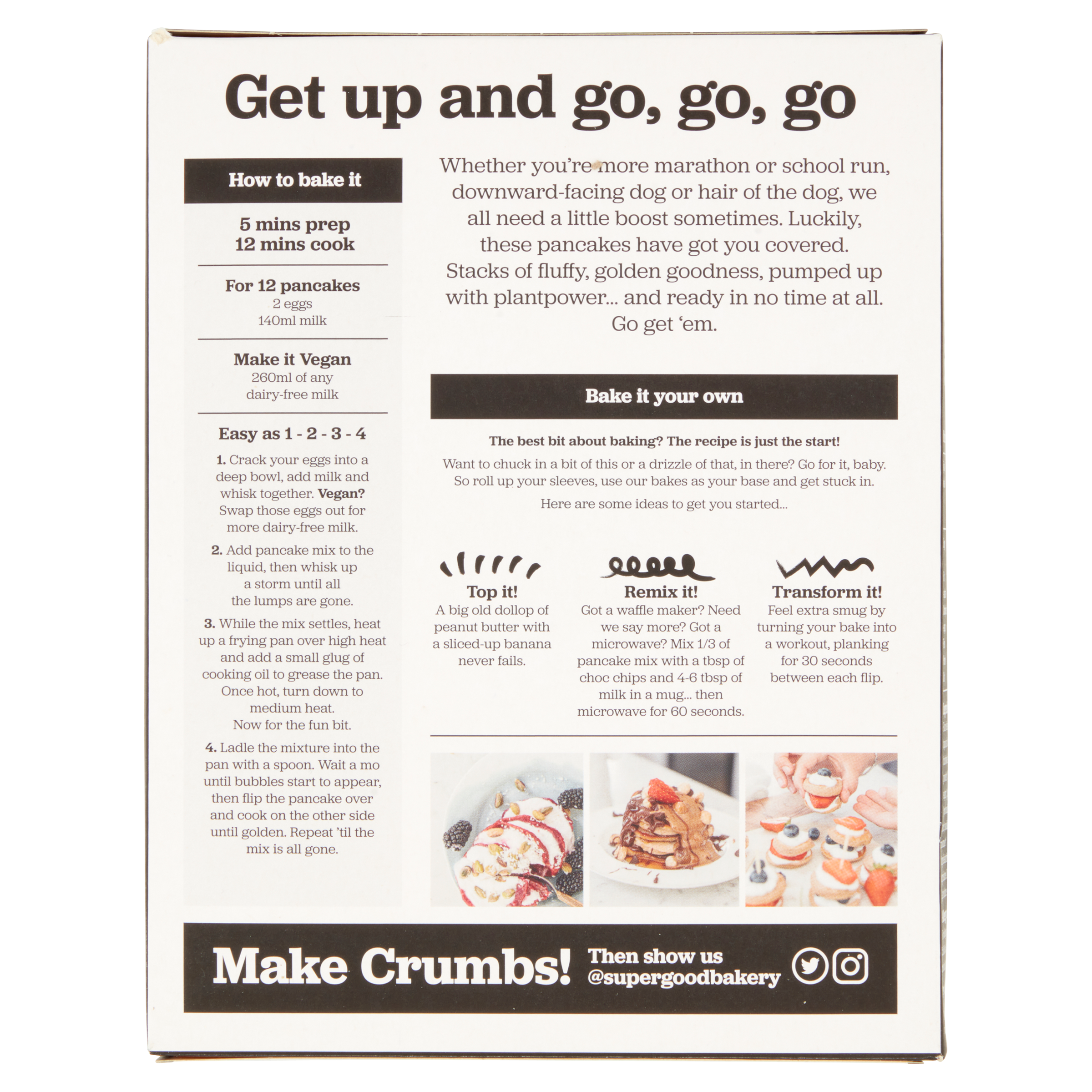 Supergood! – wholesale Pancake mix – Wakey Wakey Protein Pancake Mix 200g2