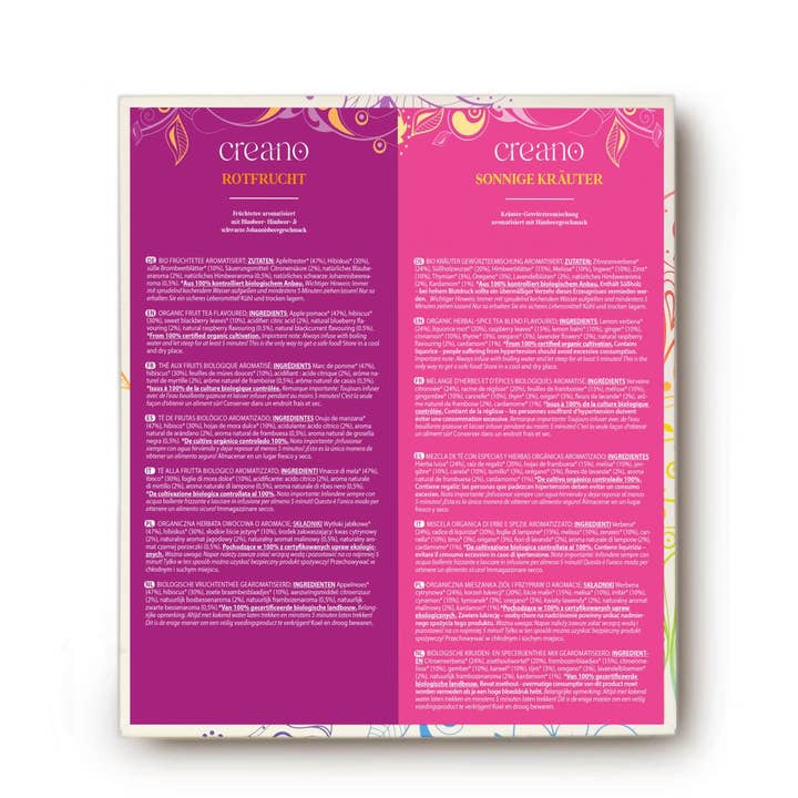 Creano - Venta al por mayor Tés a granel - Set de regalo de té orgánico surtido 45 bolsas 90 g2