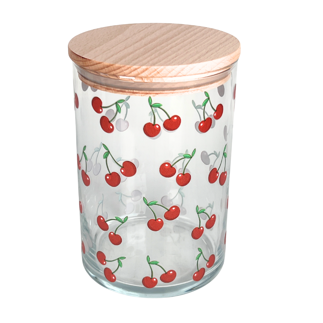 Wunderle GmbH - Wholesale Jar - Storage jar with wooden lid cherries6