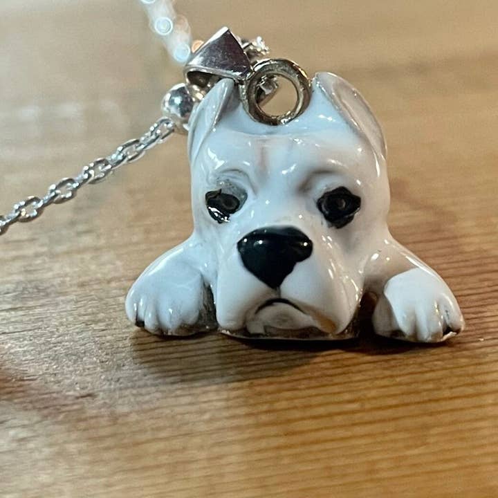 Gabbo Design - Wholesale Pendant/Charm Necklace - Charms + Dogo Argentino Personalized Silver Necklace5