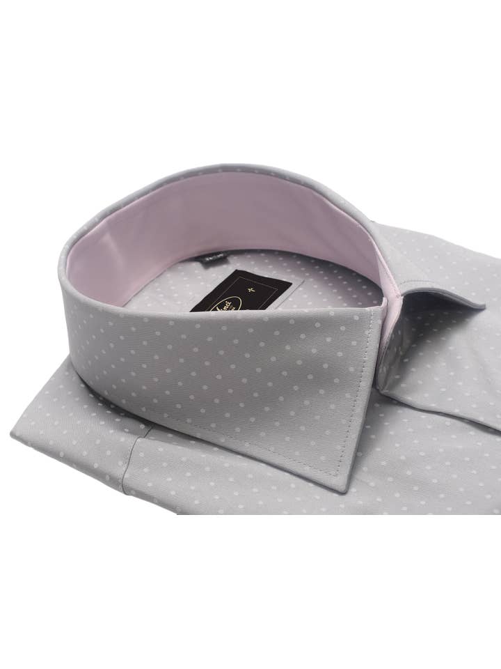 Virgoan Wish LLC - Wholesale Button Down Shirt - Men's - Da Vinci Blue Collar | Regular Collar Polkadot shirt9