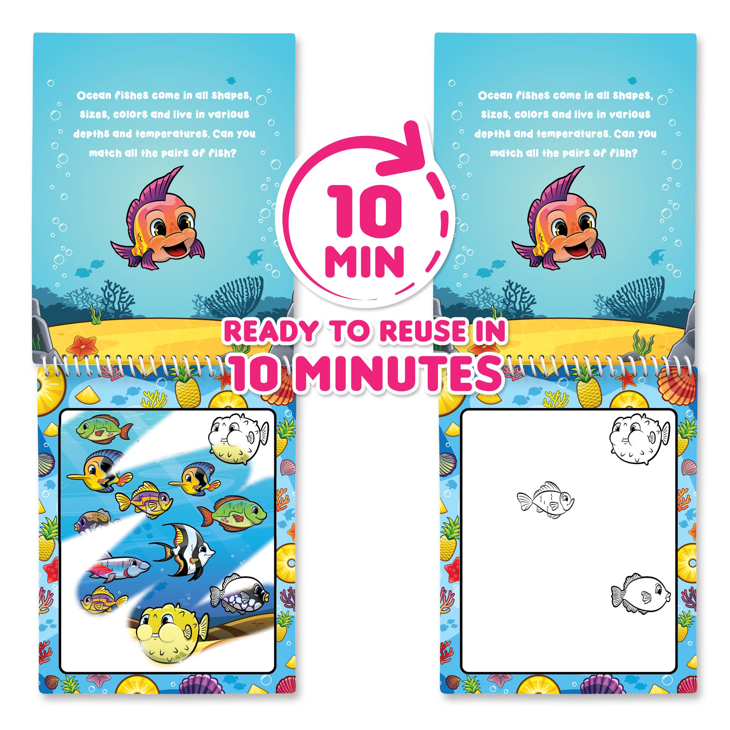 Scentco, Inc - Wholesale Coloring & Activity Book - Kids & Baby - Water Magic - Ocean Friends1