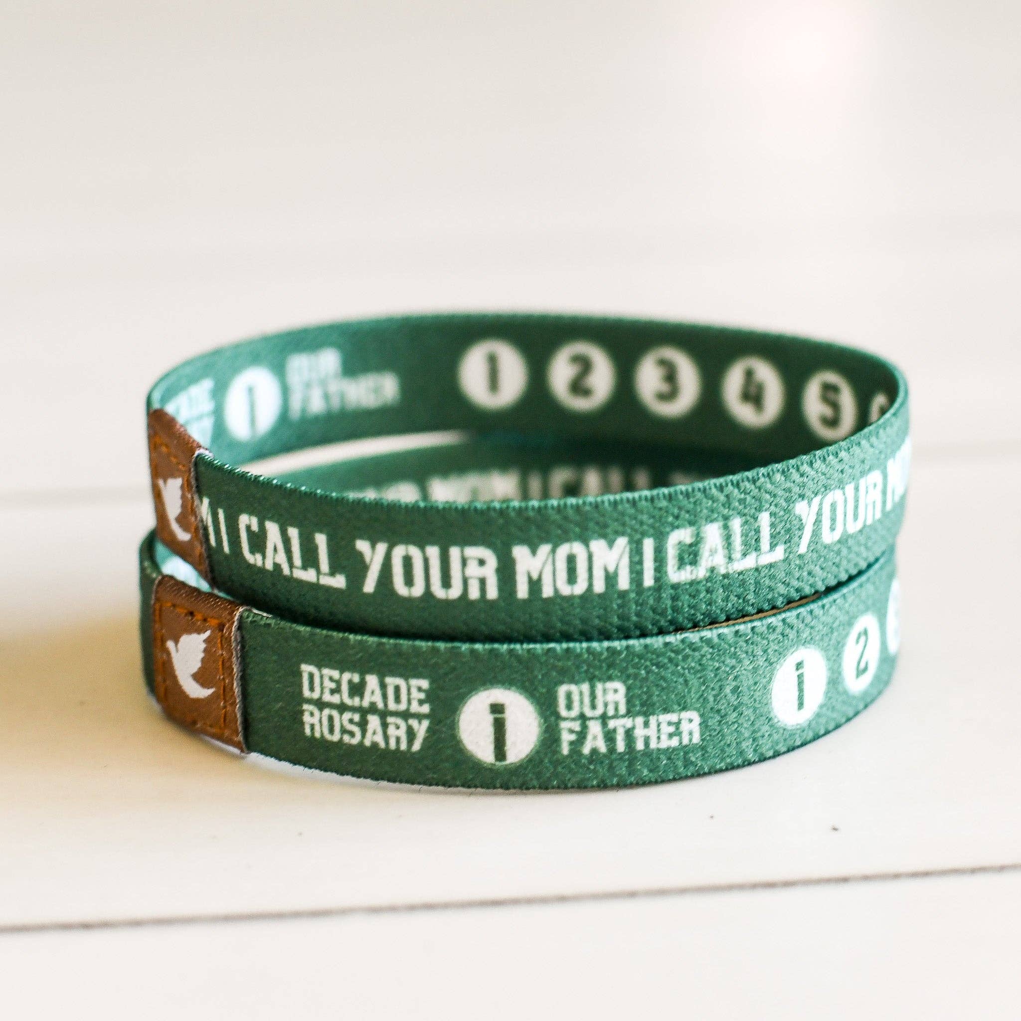 Pink Salt Riot - Wholesale Woven/Braided Bracelet - Call Your Mom Mens Rosary Bracelet