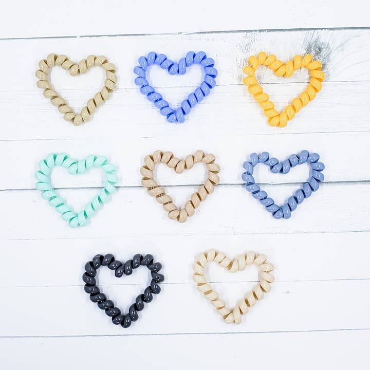 Loose Coils - Heart Hair Ties for wholesale by The Purple Chickadee