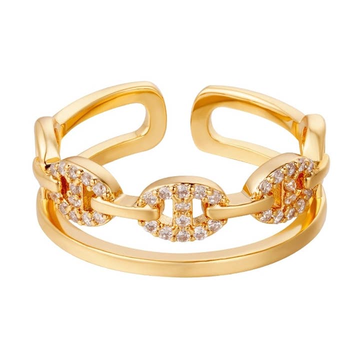 Adjustable Ring Interlocked for wholesale by SHINE BUY