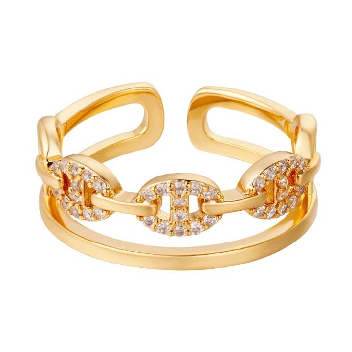 Adjustable Ring Interlocked for wholesale by SHINE BUY