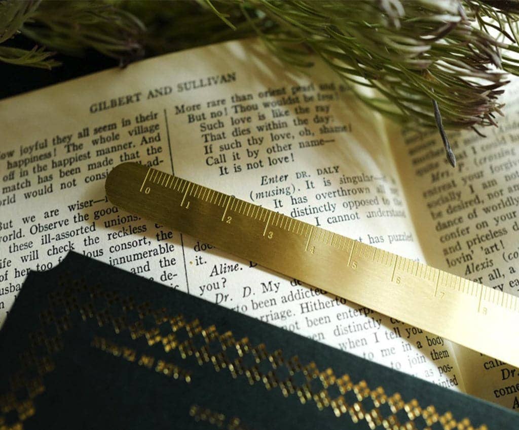 Notable Designs (UK) – wholesale Bookmark – Tools to Live By - Brass Rulermark5