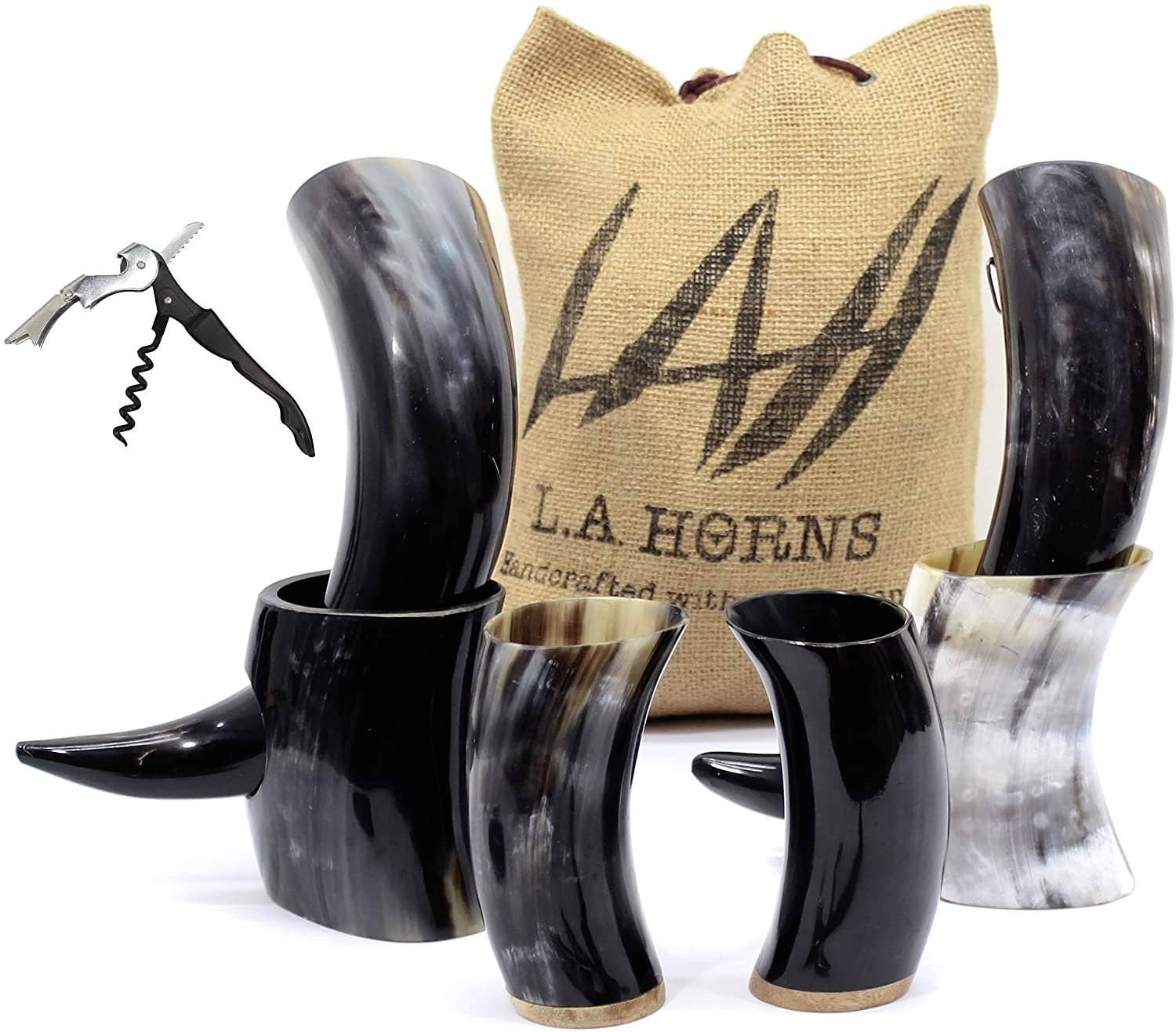 OnlyViking - Wholesale Drinking Glass/Cup - Premium Viking Drinking Horn Bundle 2Xl 18Oz Authentic0