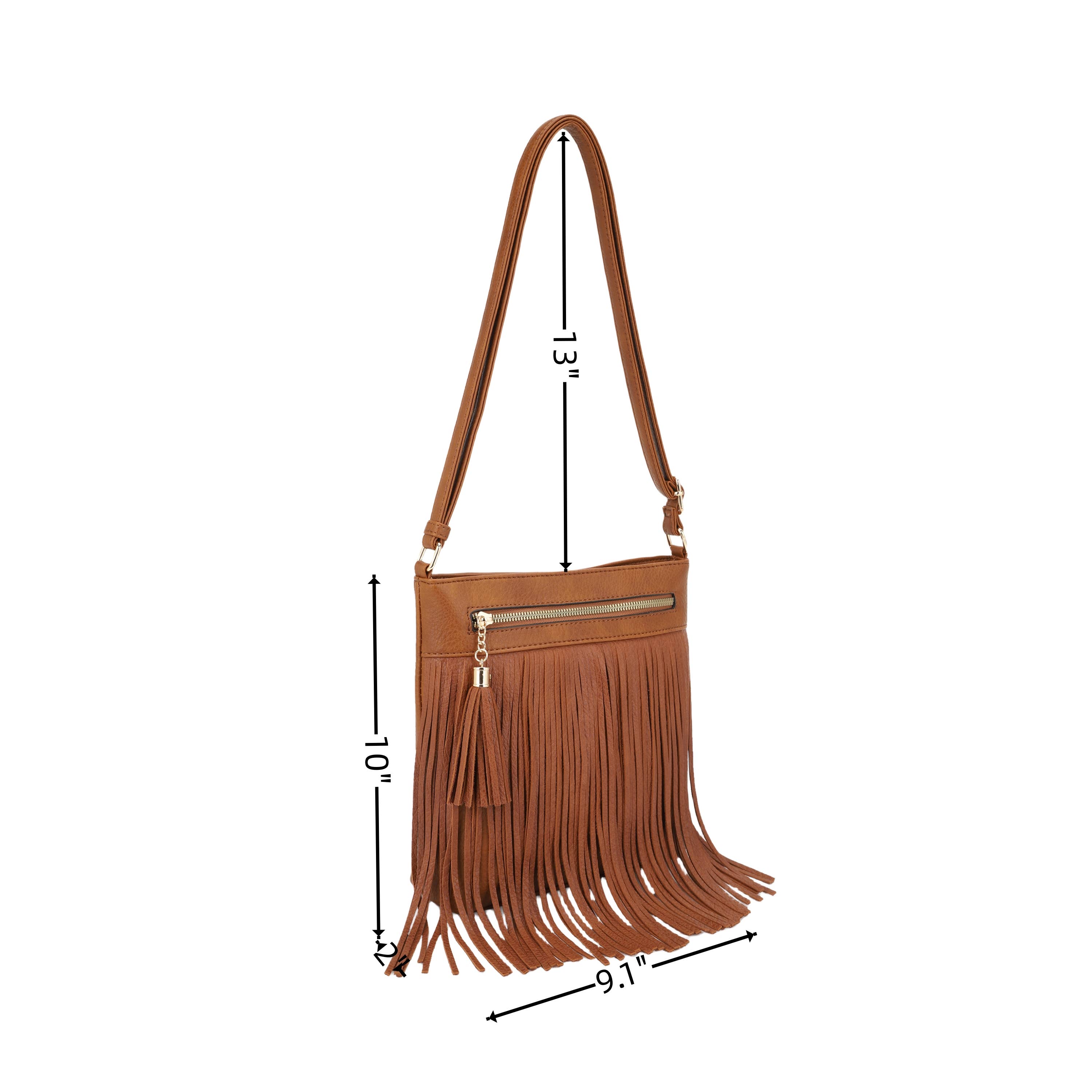 KAYLA+AVA - Wholesale Crossbodytas - Dames - Caroline Fringe Crossbody, schouder in West-Boheemse stijl9