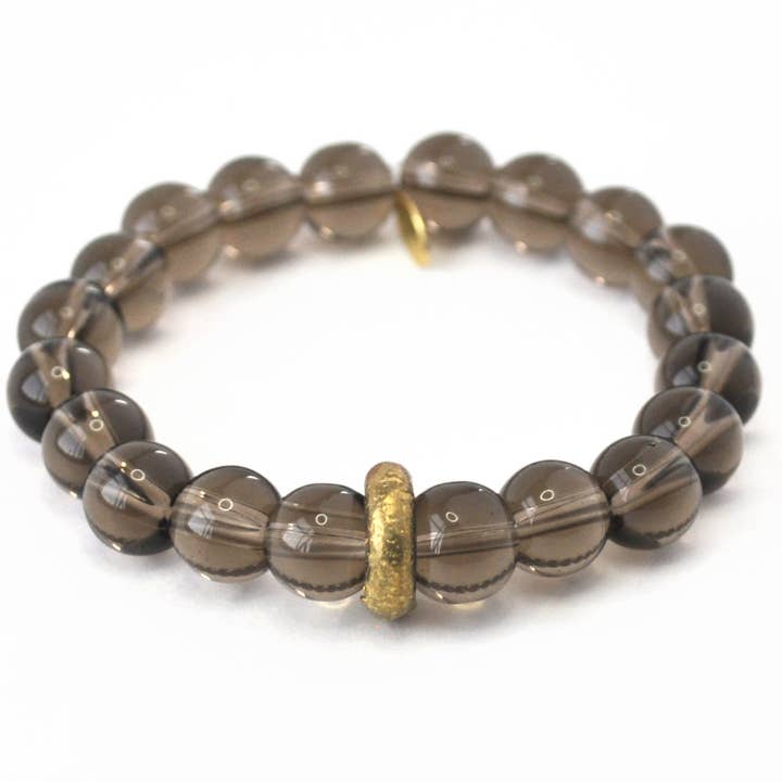 Røgfyldt kvarts krystal armbånd | Boho Ring for engroshandel hos Infinite Warrior