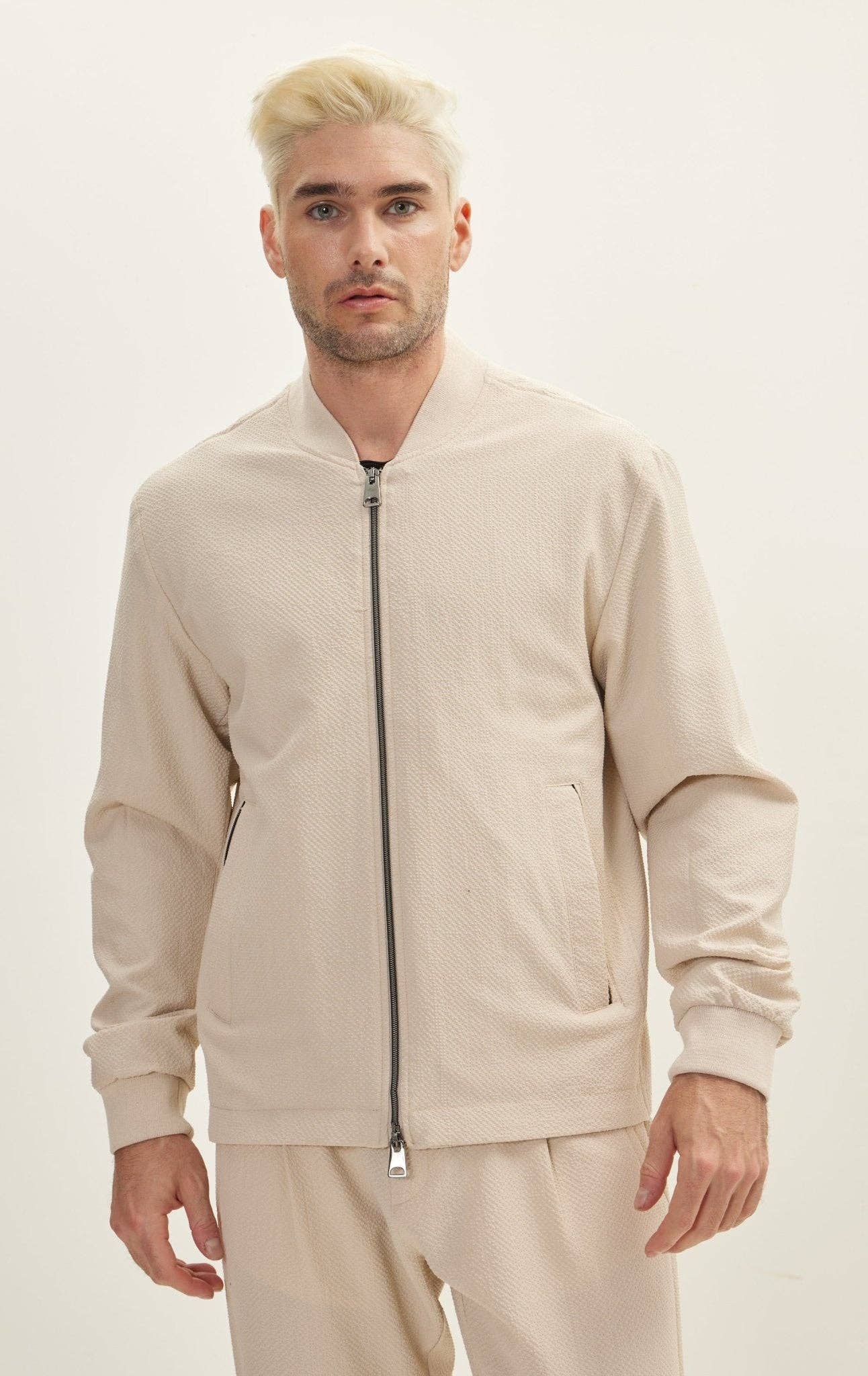 PIETRA Giacca bomber da uomo Waffle Stretch Beach Day - Stone in vendita all'ingrosso su Faire5