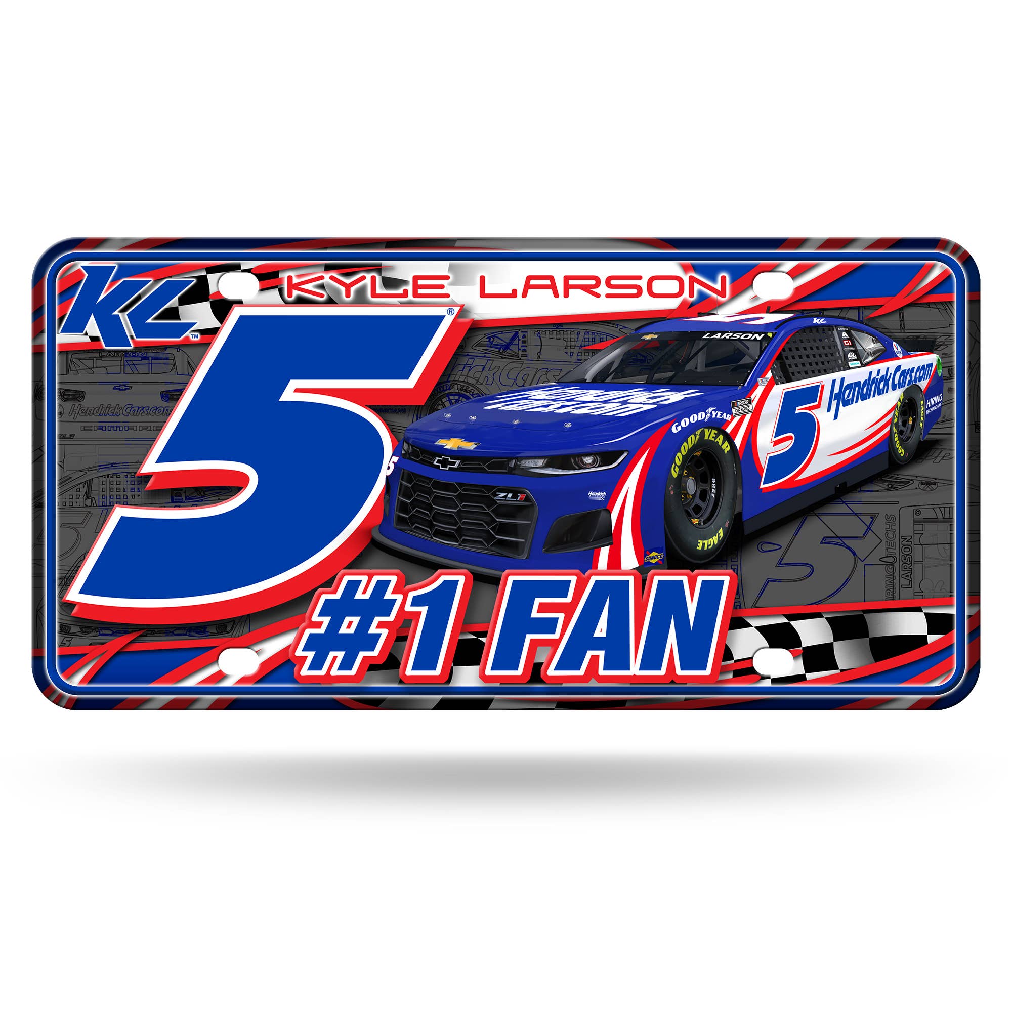 Rico Industries - Wholesale Sign - NASCAR Drivers Metal Auto Tag, #1 Fan3