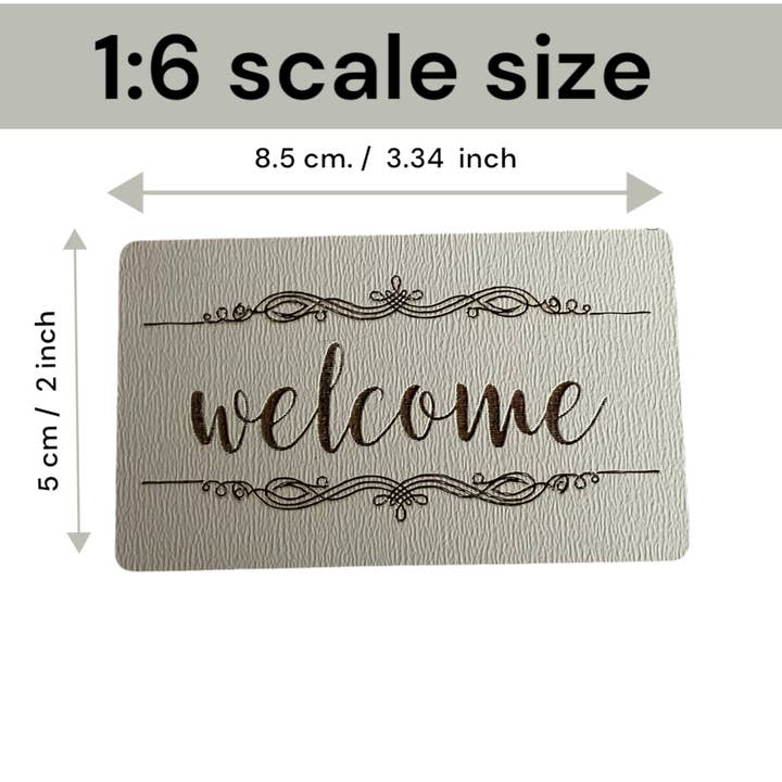 MB Cordas - Wholesale Doll accessory kit – Kids - 1:6 Dollhouse Doormat Miniature Rug Floor 1:12 scale Mat