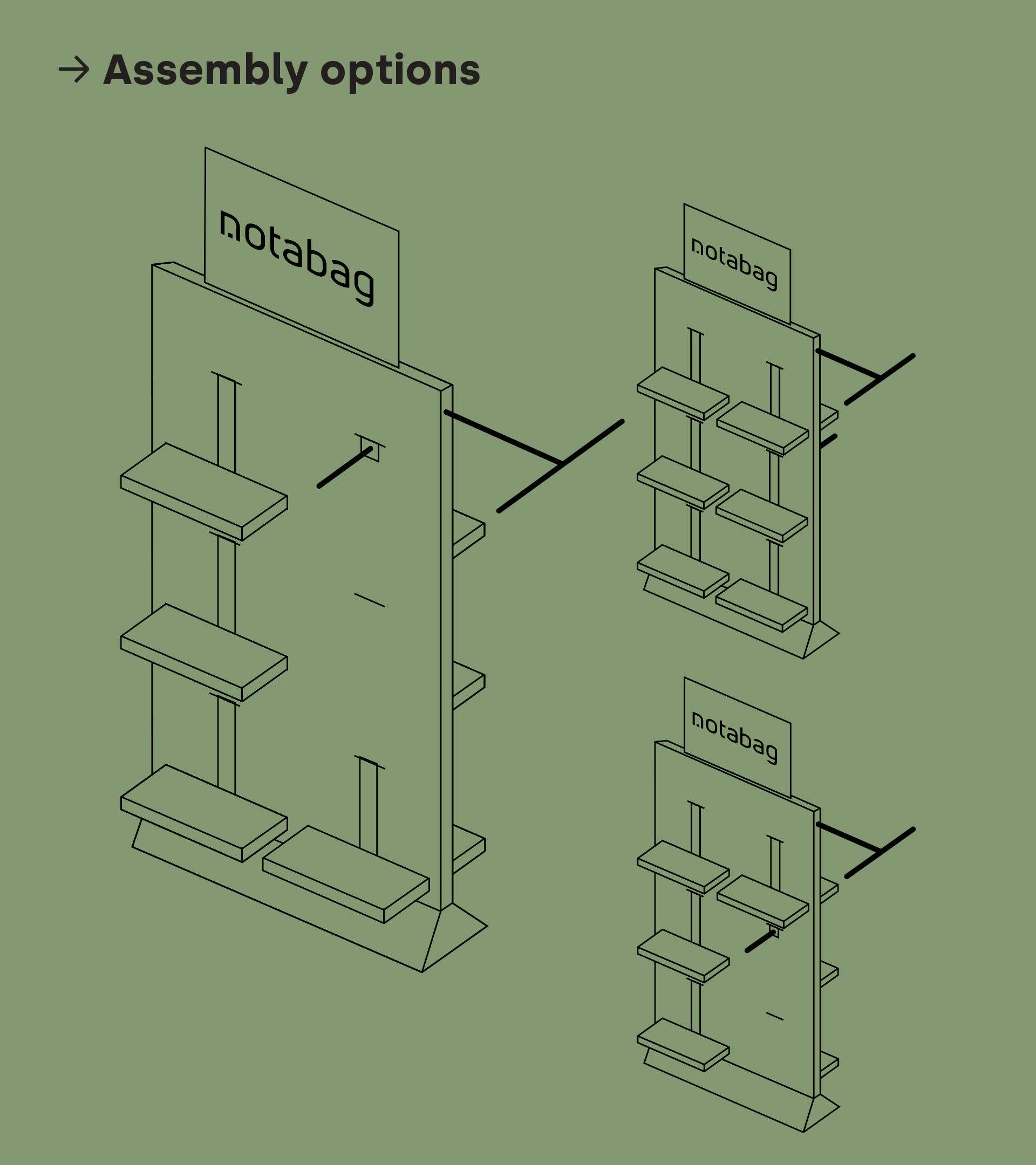 Notabag - Wholesale Retailer Display - Accessories - Notabag Large 2 Sided Display5