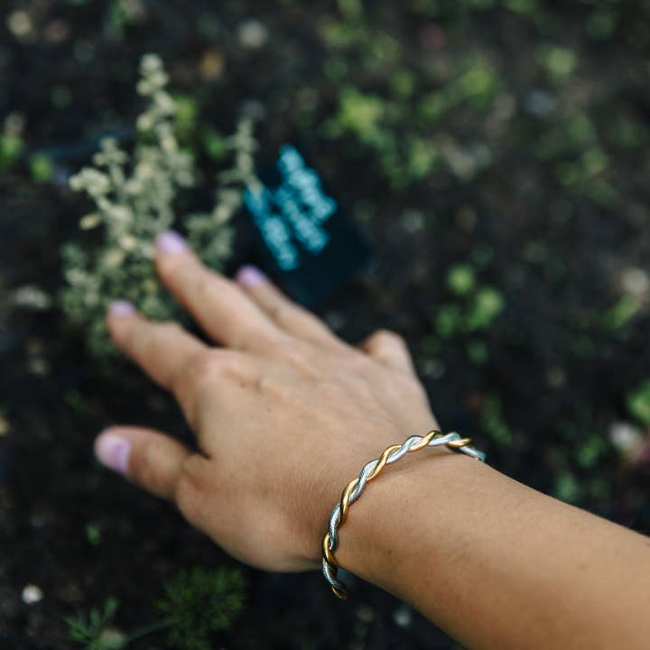 Nordic Muse - Wholesale Cuff Bracelet - Silver Twist Cuff Bangle, Waterproof4