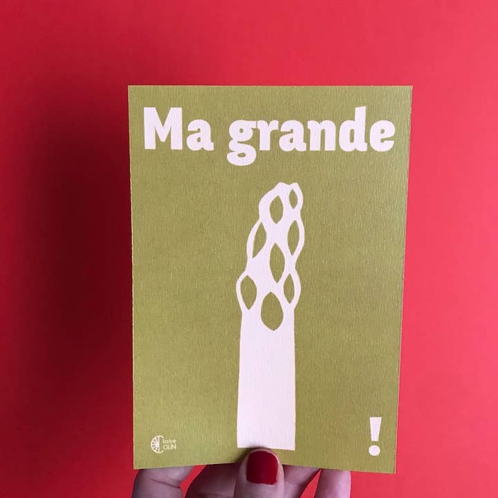 Franske udtryk kort – Min store asparges for engroshandel hos Claire Colin