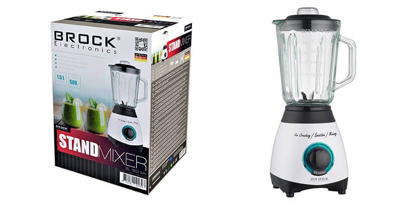 Sland - Wholesale Blender - Blender BROCK BL 1501 WH 1.5 L, 500W, Glass Jar, white 1