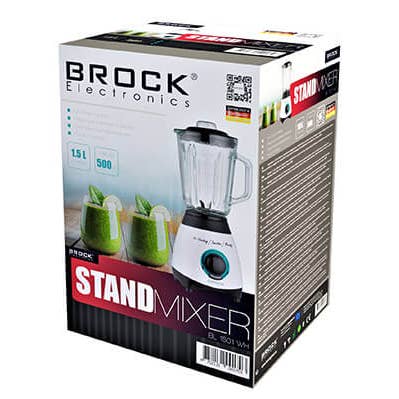 Sland - Wholesale Blender - Blender BROCK BL 1501 WH 1.5 L, 500W, Glass Jar, white 1