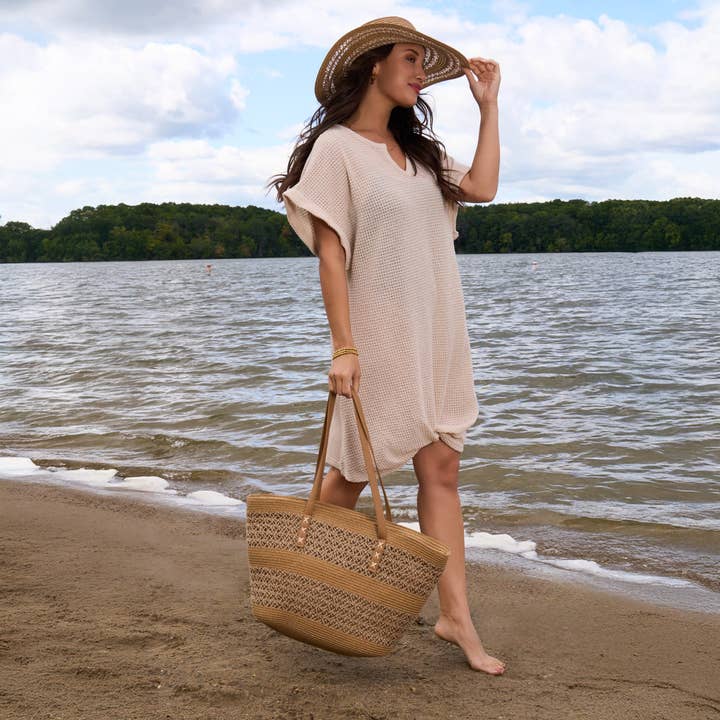 Beach Dress Rue Waffle Knit Swim Cover Up 6 Piece Set for wholesale by Elsie & Zoey