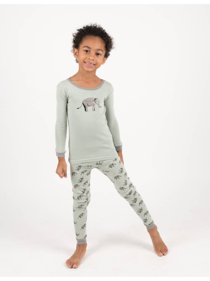 Leveret Pajamas - Vente Haut et bas de pyjama – enfant - Pyjama deux pièces en coton imprimé animaux5