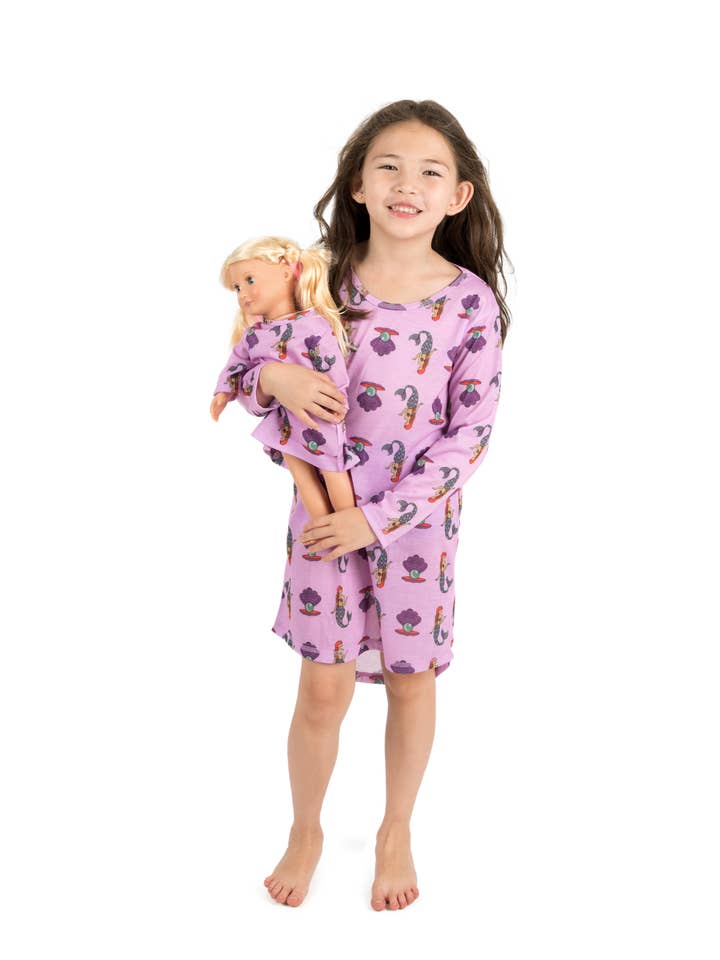 Leveret Pajamas - Wholesale Nightdress - Kids - Kids Girl & Doll Nightgown6