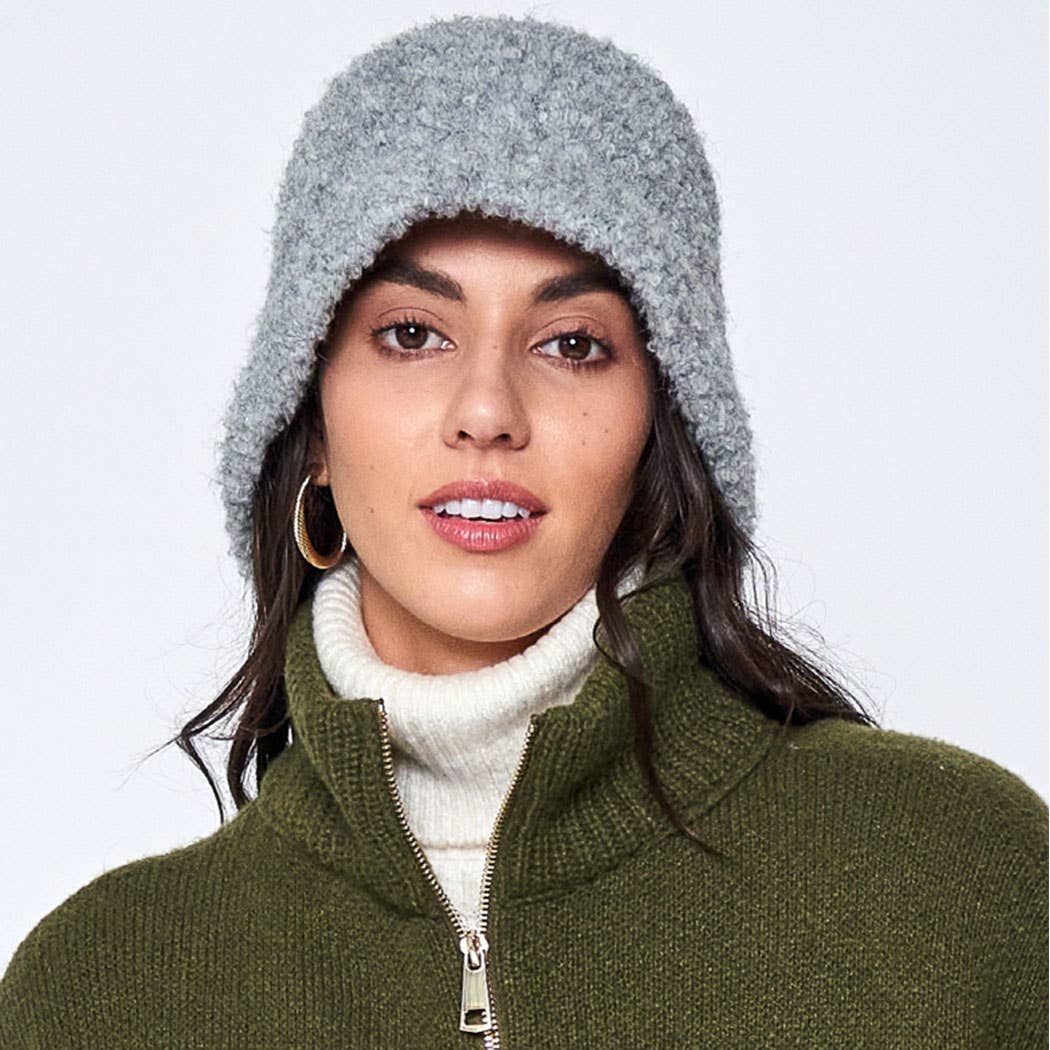 Fashion City - Wholesale Bucket Hat - Women's - Super Soft and Fuzzy Solid Bucket Hat1