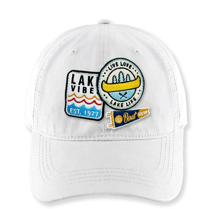 Cappellino da baseball con toppa ricamata "Lake Vibe" – Cappello stile dad "Lake Life Adventure" per canoisti, idea regalo per diportisti per la vendita all'ingrosso da parte di Northern Icons Creations INC