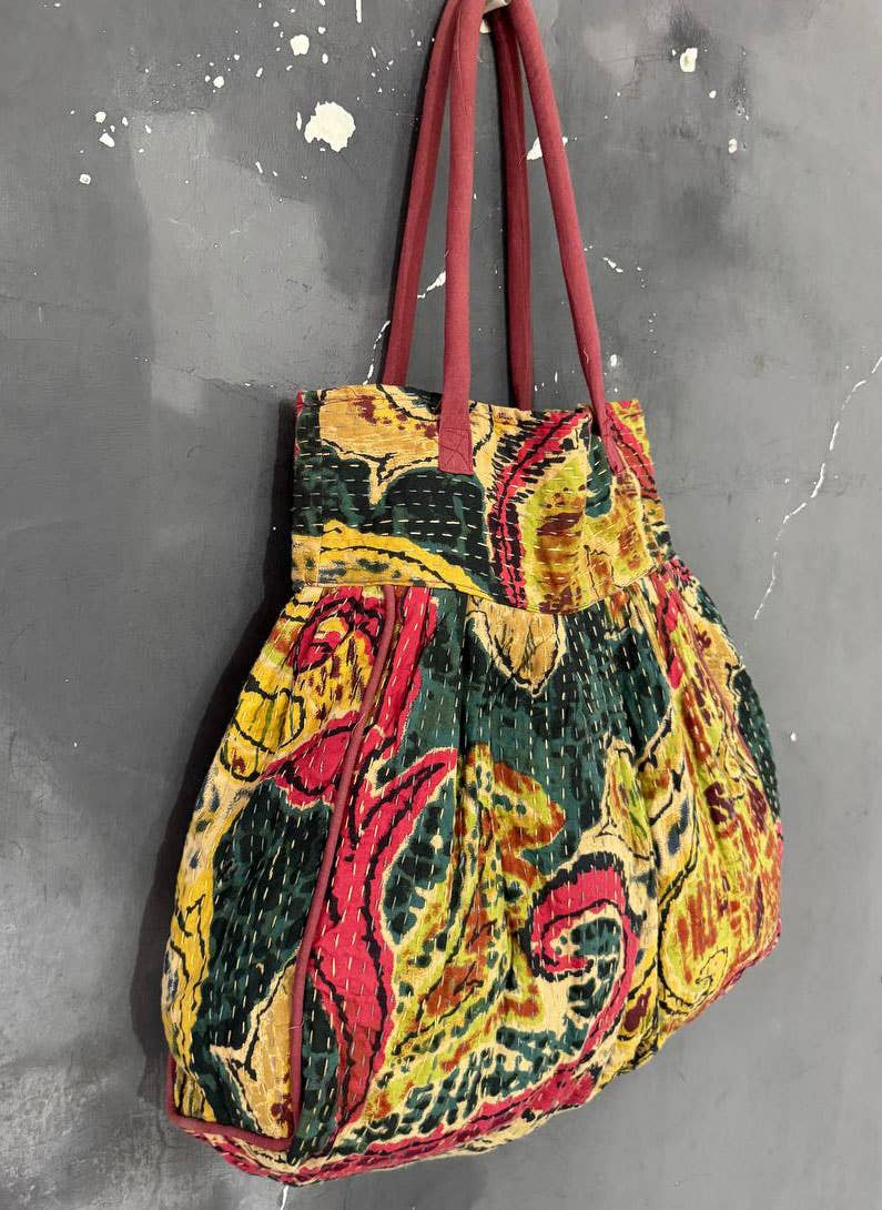 GYPSY STUDIO - Wholesale Shoulder Bag - Women's - Kantha Stitch Bag Cotton Shoulder Bag Women Bag Printed Bag2